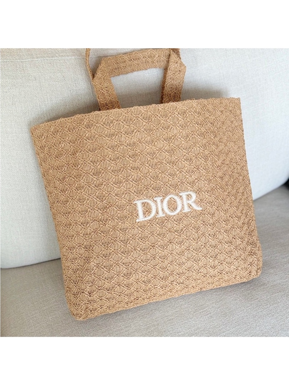 Dior Cream Lined Interior with Branded Care Tag